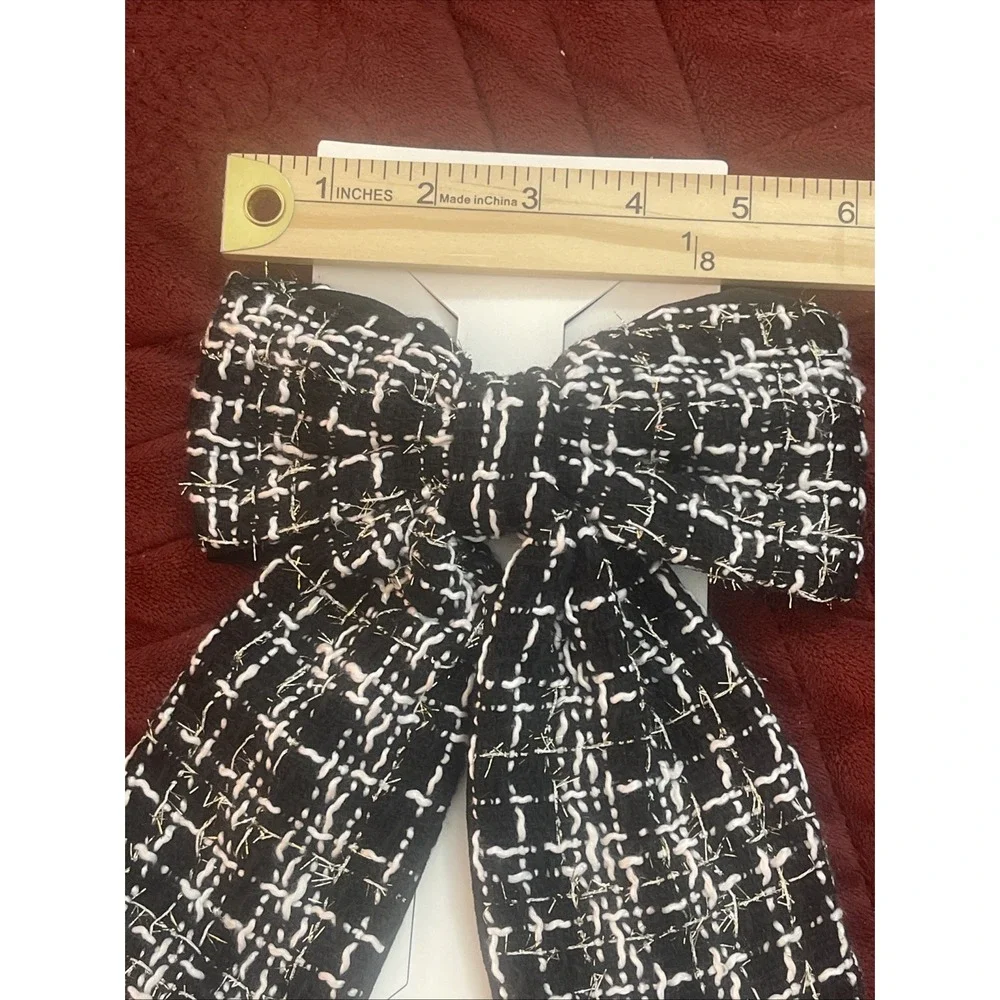Plaid Bow Ribbon Hair Clip Large Barrette Ponytail‎ Headband Accessory Clueless